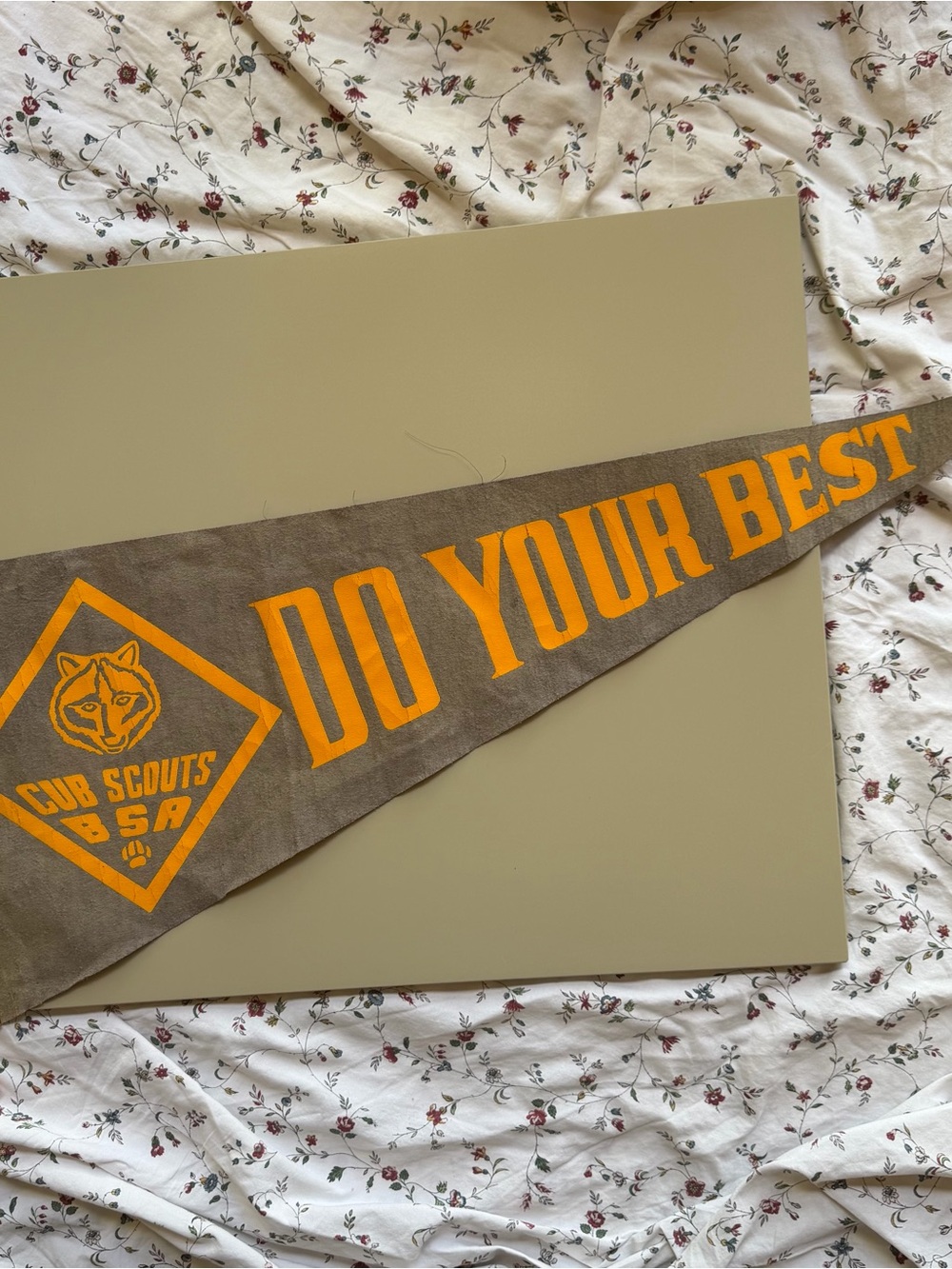 Cub Scouts 'Do Your Best' Brown and Orange Wall Pennant